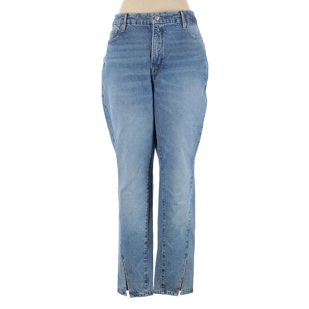 Good American Light Blue Straight Leg Jeans